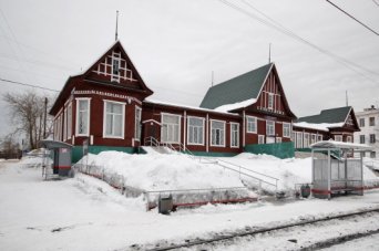 Вокзал в городе Кандалакша Железнодорожная станция, Кандалакша